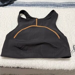 Lululemon Black Sports Top with Orange Accents